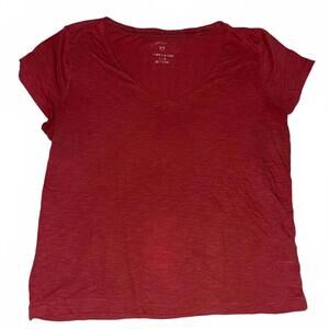 Aeropostale Burnt Orange Red heathered v-neck T-shirt